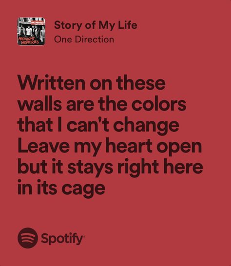 story of my life - one direction Story Of My Life Lyrics, Story Of My Life One Direction, 1d Lyrics, Collage Posters, Lyric Poetry, One Direction Lyrics, Midnight Memories, Story Of My Life, Music Poster Design