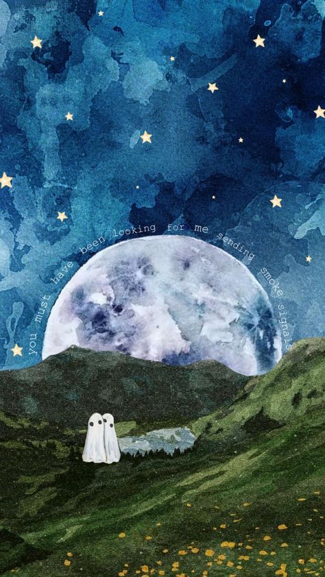 Smoke signals #pheobebridgers #smokesignals #watercolor #pheobebridgersaesthetic #ghost #star #nightsky Ghost Watercolor, Night Skies, Ghost, Doodles, Celestial Bodies, Art Prints, Halloween, Color, Art