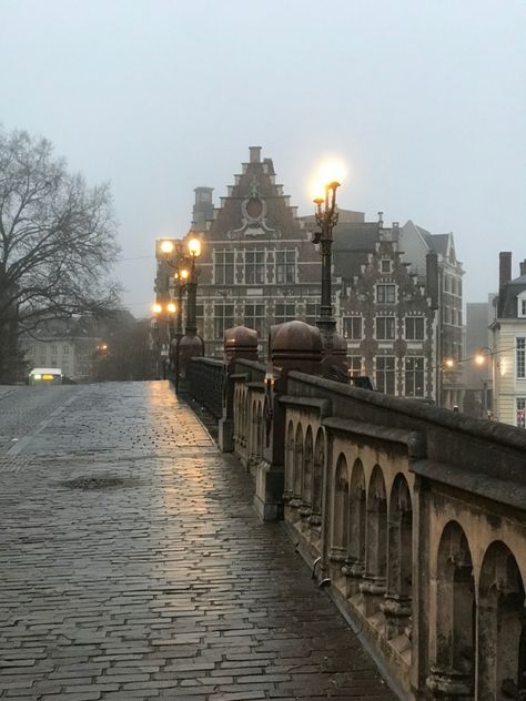 Dark British Aesthetic, Dark Academia Town Aesthetic, Dark Academia Settings, Autumn Dark Academia, Fog Autumn, Dark Academia Autumn, Autumn In The City, Dark Acadamia, Dark Fall