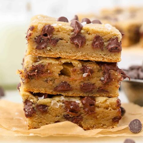 Caramel Chocolate Chip Cookies, Chocolate Chip Blondies, Caramel Bits, Chocolate Chip Bars, Country Cook, Chocolate Chip Cookie Bars, The Country Cook, Salted Caramel Chocolate, Chewy Chocolate Chip