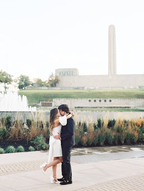 Kansas City Union Station Engagement Photography | Morgan & Matt — Kiley Ann Photography Union Station Engagement Photos, Union Station Kansas City, Chicago Union Station, Kansas City Union Station, Kansas City Engagement Photos, Engagement Photos Aesthetic, Romantic Couple Photos, Urban Engagement Photos, Downtown Kansas City