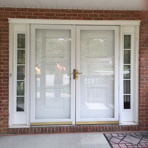 HM-601 Double Aluminum Storm Doors  #stormdoor #aluminumstormdoor #hmidoors #upgradeyourentryway #householdmetalsinc #doubledoors #door #doors #aluminumstormdoors #stormdoors #customdoor #customdoors Double Screen Doors, Double Storm Doors, Larson Storm Doors, Aluminum Storm Doors, Aluminum Screen Doors, Aluminium Front Door, Double Front Entry Doors, Double Door Entryway, Front Door Inspiration