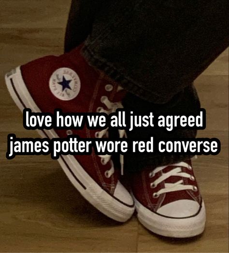 James Potter Red Converse, Marauders Friendship Bracelet, James Potter Converse, Marauders Shoes, Marauders Inspired Outfits, All The Young Dudes Quotes, Only The Young, Marauders Fan Art, Red Converse