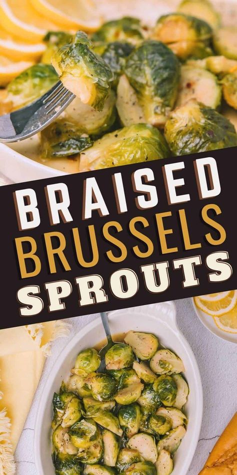 Braised Brussels Sprouts Red Lobster Brussel Sprouts Recipe, Braised Brussel Sprouts, Brussel Sprout Recipes, Savory Bacon, Cooking Brussel Sprouts, Sprouts Recipe, Sprout Recipes, Brussels Sprouts Recipe, Winter Recipes