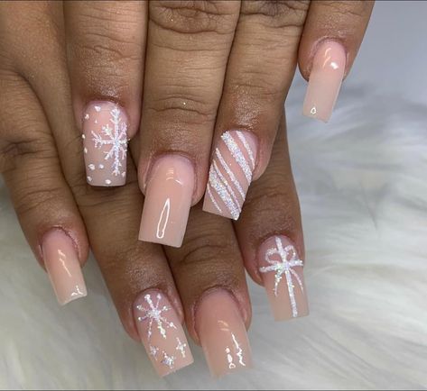 White Tip Acrylic Nails, Gold Acrylic Nails, Winter Nails Acrylic, Simple Gel Nails, Girly Acrylic Nails, Basic Nails, French Tip Acrylic Nails, Short Square Acrylic Nails, Acrylic Nails Coffin Pink