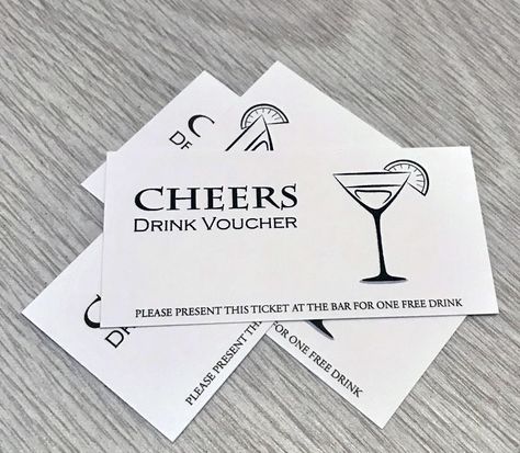 50 Drink Tickets for Wedding Party Events - White Craft Coupon - Bar Beer Tokens - Vintage Card Custom Chic Rustic Voucher by GreatestDayEvents on Etsy https://www.etsy.com/uk/listing/591763289/50-drink-tickets-for-wedding-party Drink Voucher Design, Wedding Drink Tickets Ideas, Drinks Voucher Wedding, Wedding Drinks Tokens, Drink Tokens Wedding, Wedding Drink Tickets, Wedding Song Request, Xmas Messages, Drink Ticket