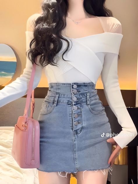 Korean Casual Outfits, Elegante Casual, Fashionista Clothes, Easy Trendy Outfits, Kpop Fashion Outfits, 가을 패션, Really Cute Outfits, Korean Outfits, Girly Outfits