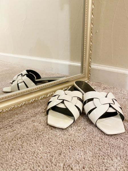 Review of the Saint Laurent Flat Tribute Sandals – Jessie’s Nonsense Ysl Tribute Flat Sandals Outfit, Saint Laurent Tribute Sandal Outfit, Ysl Tribute Sandals Outfit, Saint Laurent Tribute Sandal, Flat Sandals Outfit, Fuzzy Sandals, Ysl Tribute, Flats Outfit, Sandals Outfit