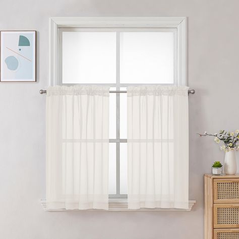 White cotton curtains