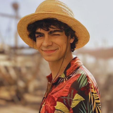 Luffy One Piece Live Action, Monkey D Luffy Live Action, Inaki Godoy Luffy, Live Action Luffy, Luffy Live Action, Inaki Godoy, Netflix Icon, Action Icon, One Peace