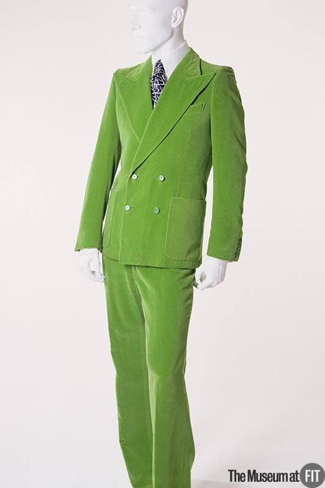 70s Men, Ysl Saint Laurent, That Dress, Vintage Mens Fashion, Green Suit, Vintage Suits, I'm With The Band, 1970s Fashion, Double Breasted Jacket