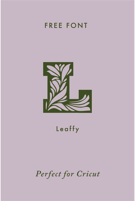 Feature Font Friday: Leaffy - Gilded Stork #identitydesign #element #design Leaf Font Alphabet, Floral Typeface, Earthy Fonts, Natural Fonts, Nature Fonts, Organic Fonts, Plant Typography, Eco Font, Botanical Font