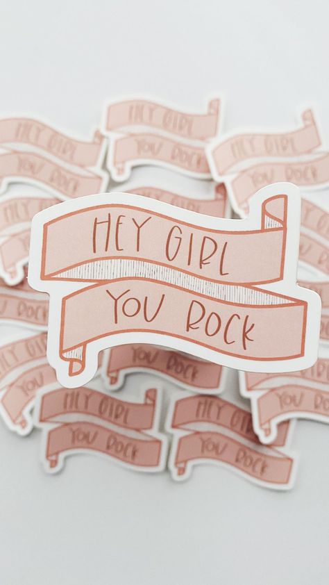 Motivating Stickers, Motivational Stickers, Sticker Design Inspiration, Jar Stickers, Motivational Sticker, Hydroflask Stickers, Letter Stickers, Die Cut Sticker, Small Business Branding