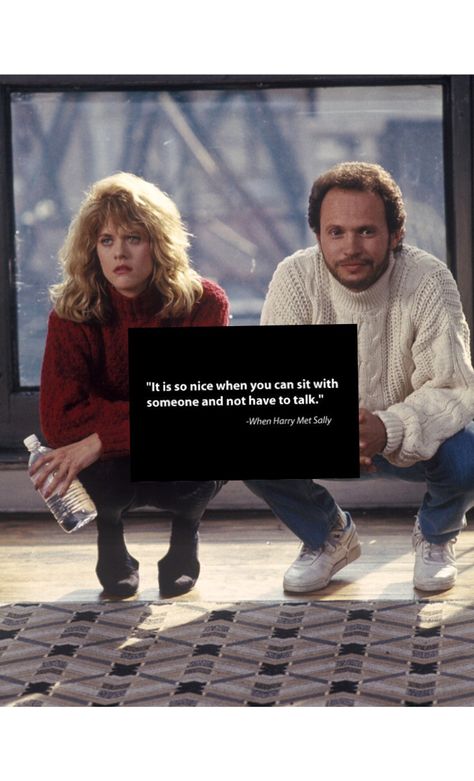 It's so nice when you can sit with someone.. ~ When Harry Met Sally (1989) ~ Movie Quotes #amusementphile When Harry Met Sally Quotes, Sally Quotes, 80s Quotes, Comfortable Silence, Harry And Sally, When Harry Met Sally, Favorite Movie Quotes, I Love Cinema, Chick Flicks