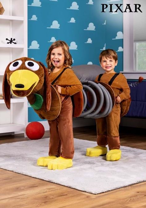 Dog Costumes For Kids, Disney Costumes For Kids, Dog Halloween Outfits, Toy Story Slinky, Toy Story Halloween, Toy Story Costumes, Disney With A Toddler, Toy Story Characters, Pixar Toys