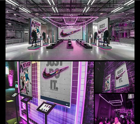 Nike 'kyobe' campaign - 2019 on Behance Stand Nike, Nike Event, Nike Campaign, Nike Retail, Store Entrance, Nike Box, Skateboard Pictures, Nike Neon, Kiosk Design