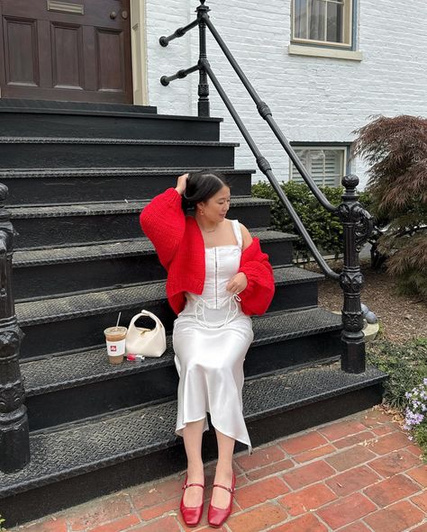 neutral outfits with a pop of color ♥️ . . . . . . . . spring fashion. spring outfits. spring outfit ideas. ballet flats. red sweater. dior lip oil. maxi skirt. minimal style. summer fashion. poses. pose ideas. filler photo inspo. summer fashion. red cardigan. fashion inspo. summer fashion. summer outfits. dc bloggers. washington dc. pinterest outfits. white outfits. pinterest aesthetic. #springfashion #springoutfits #springoutfitideas Photo Inspo Summer, Dior Lip Oil, Fashion Inspo Summer, Dior Lip, Neutral Outfits, Spring Outfit Ideas, Pinterest Aesthetic, Red Cardigan, Outfits Spring