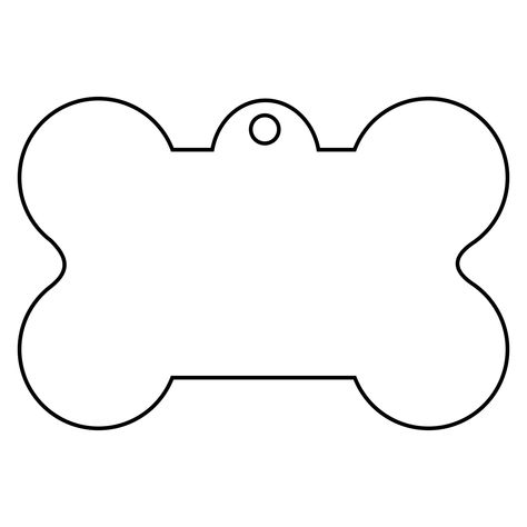 Dog Bone Tag Template Printable Dog Bone Template, Dog Collar Template, Dog Ear Template Printable, Dog Bone Template Free Printable, Dog Bone Svg Free, Puppy Printables Free, Cricut Dog Tags, Dog Template Printable Free Pattern, Tag Svg Free