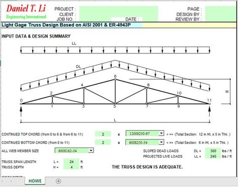 Light-gauge steel (also known as cold-formed steel and cold-rolled steel) is a cold-formed material that is used to make construction processes smoother and products stronger. It does not deteriorate, like wood. It is not bulky, like structural steel. It is not heavy, like concrete. Truss Design, Engineering Books, Roof Truss Design, Wood Truss, Industrial Sheds, Excel Sheet, Metal Building Designs, Steel Furniture Design, Grill Gate Design