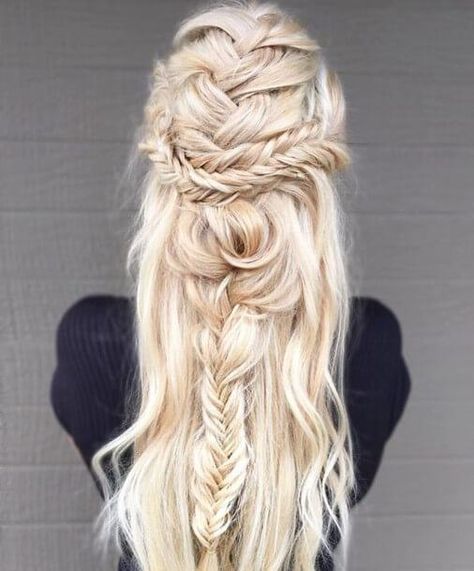 Fishtail Braid, Bohemian Hairstyles, Prom Hairstyles For Long Hair, Braided Hairstyles For Wedding, Boho Hairstyles, Hair Dos, Gorgeous Hair, Prom Hair, Pretty Hairstyles