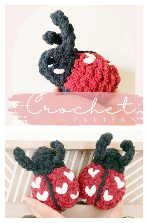 Bug Amigurumi, Bug Crochet, Crochet Valentine Patterns, Valentines Patterns, Crochet Wall Hangings, Valentines Crochet, Diy Magazine, Love Bug, Holiday Crochet