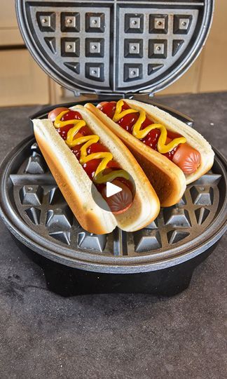 Cook Hot Dogs In A Waffle Machine! 🌭 | Cook Hot Dogs In A Waffle Machine! 🌭 | By Eitan BernathFacebook Hot Dog Sandwich, Cook Hot, Waffle Machine, Waffle Maker, Hot Dogs, Air Fryer, Waffles, Sandwiches, Dogs