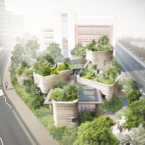 Hospital Design Architecture, Heatherwick Studio, Architecture Garden, Landscape Gardening, Hospital Architecture, Healthcare Architecture, Hospital Design, Hotel Architecture, Healthcare Design