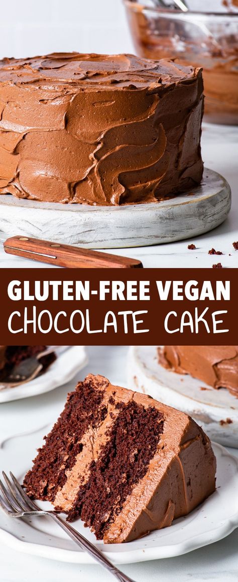 Vegan Gluten Free Chocolate Cake, Vegan Chocolate Buttercream, Best Chocolate Cake Ever, Gluten Free Chocolate Cake Recipe, The Loopy Whisk, Loopy Whisk, Vegan Gluten Free Cake, Vegan Chocolate Frosting, Regular Cake