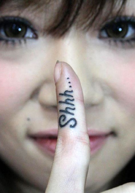 Shhhh tattoo finger Shh Finger Tattoo, Shh Tattoo Finger, Shh Tattoo, Tattoo Finger, Finger Tattoo, Interactive Stories, Finger Tattoos, Make A Wish, Tattoo Quotes