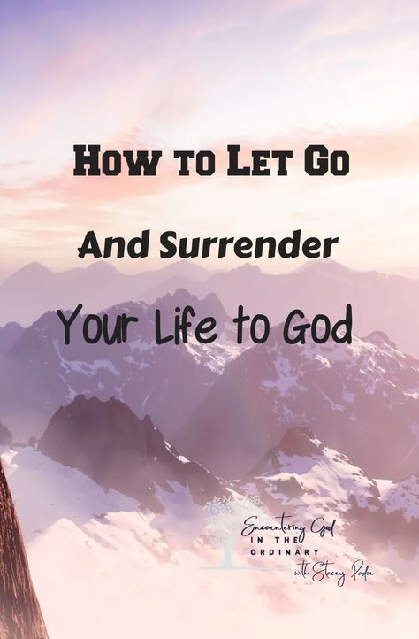 How to Let Go and Let God: 5 Practical Ways to Surrender - Stacey Pardoe Surrender To God, Bible Verses For Women, Let Go And Let God, Devotional Books, Daily Devotions, Bible Devotions, I Trusted You, Let God, Walk By Faith