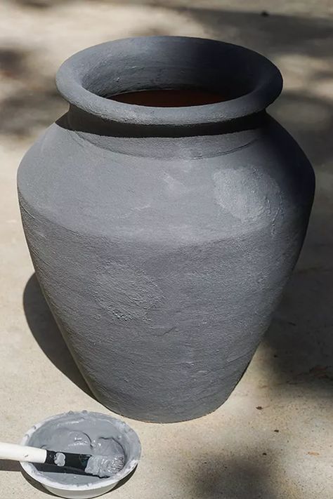 Diy Vase With Baking Soda, Paint Mixed With Baking Soda, Painting Vases With Baking Soda, Paint And Baking Soda Vases, Baking Soda Paint Vase, Baking Soda And Acrylic Paint, Painting With Baking Soda, Paint Ceramic Vase, Baking Soda Painting