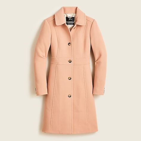 Classic lady day coat in Italian double-cloth wool with Thinsulate® | J.Crew US Tan Wool Coat, Bear Coat, Trim Jacket, Twill Jacket, Jcrew Women, Print Coat, Striped Linen, Women's Coats & Jackets, Cashmere Sweaters