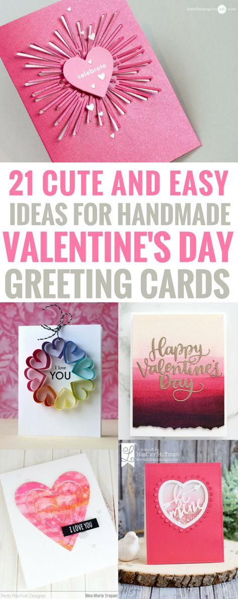 #Valentinesday #papercrafts #greetingcard DIY Valentines Day Cards - Easy Handmade Cards for Him and Her, Boyfriend, Husband Kids, Friends and Teens - Funny, Romantic, Printable Ideas for Making A Unique Homemade Valentine Card - Step by Step Tutorials and Instructions for Making Cute Valentine's Day Greeting Cards Diy Valentines Day Cards, Valentines Day Cards Diy, Hadiah Valentine, Diy Valentines Day, Diy Valentines Cards, Simple Cards Handmade, Kartu Valentine, Valentines Day Cards, Birthday Gifts For Teens