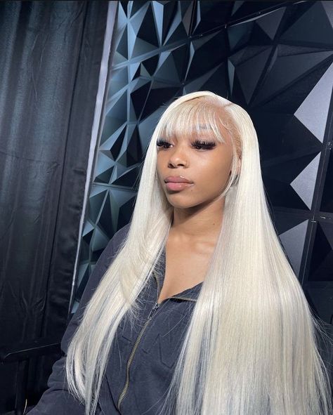 Icy Blonde Wig, Drag Wigs, Frontal Wig Hairstyles, Classy Hairstyles, Wig Ideas, Birthday Hairstyles, Quick Weave Hairstyles, Hairstyle Inspo, Blonde Lace Front Wigs