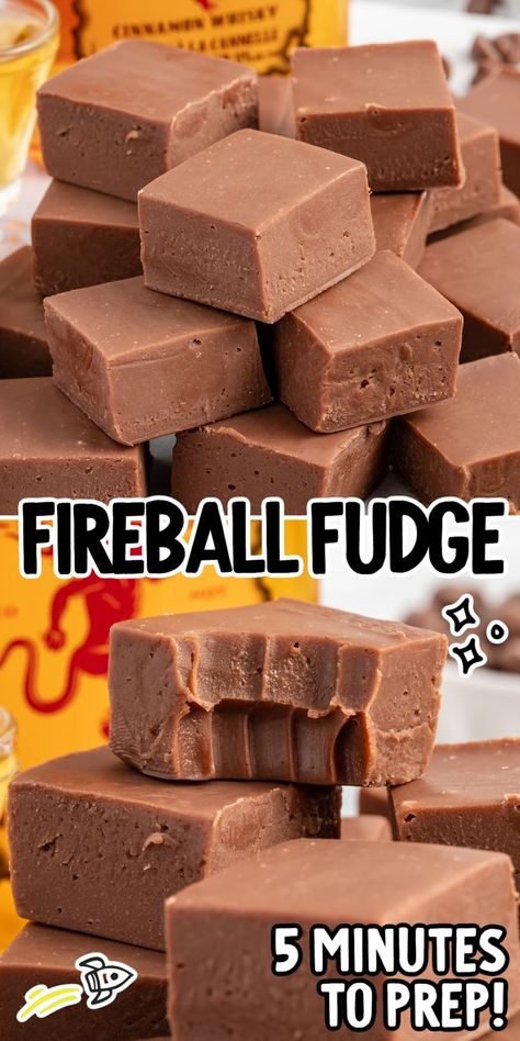 Fireball Fudge Fireball Whisky Balls, Fireball Truffles, Fireball Balls, Fireball Cheesecake Recipe, Fireball Fudge, Alcohol Candy, Fireball Recipes, Crockpot Candy Recipes, Slow Cooker Christmas