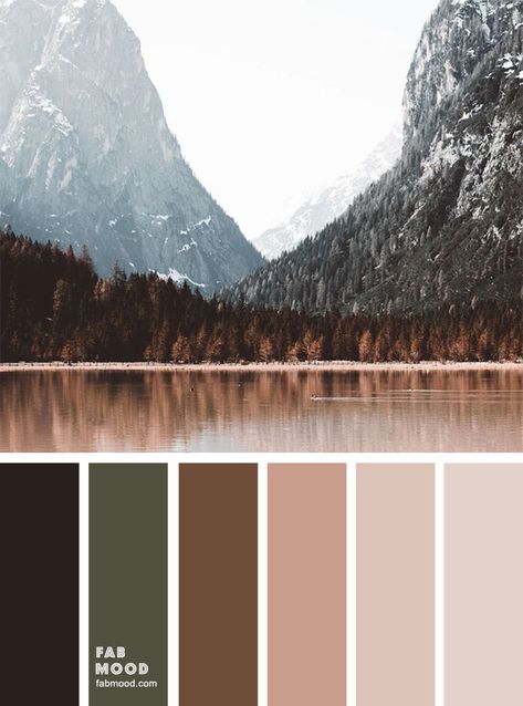 winter mood color palette, dark green and peach, color scheme, winter color combos #colors #winter #colorpalette Color Palette Dark, Brown Color Schemes, Winter Color Palette, Winter Mood, Brown Color Palette, Mood Colors, Living Room Color Schemes, Green Colour Palette, Room Color Schemes