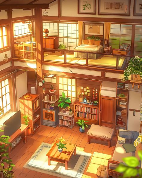 slow-living room⠀⠀ 🔗 https://linktr.ee/whimcity 💻 created with MidJourney & Topaz Gigapixel ⠀⠀⠀⠀⠀⠀⠀⠀⠀ 🔗 #chillvibes 🔗 #studioghibli 🔗 #aiartcommunity 🔗 #animelover 🔗 #animeart 🔗 #sunsetlovers 🔗 #lofi 🔗 #japanlover Anime Backgrounds House, Minecraft Interiors, Dark Y2k Aesthetic, Cloudy Wallpaper, Anime Wallpapers Backgrounds, Living Room Night, Fantasia Art, Living Room Illustration, Anime Houses