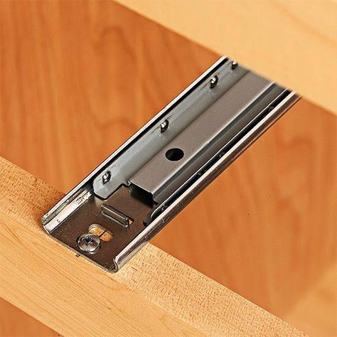 Installing Drawer Slides, Dresser Drawer Slides, Wood Drawer Slides, How To Make Drawers, Building Drawers, Building Kitchen Cabinets, Diy Drawers, Dresser Drawer, Wooden Drawers