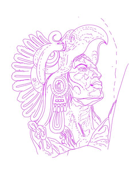 Aztec Warrior Tattoo Stencil, Aztec Dragon Tattoo, Skull And Rose Drawing, Tattoos Outline, Aztec Warrior Tattoo, Female Warrior Tattoo, Aztec Artwork, Aztec Tattoos, Aztec Tattoo Designs