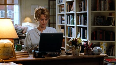 Hygge Office, Mail Aesthetic, Kelly Aesthetic, Sarah Core, Work From Home Clothes, Kathleen Kelly, 00s Grunge, Greg Kinnear, Parker Posey