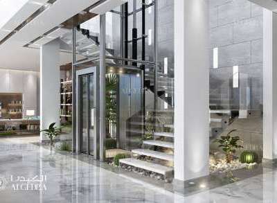 Entrance Design Entrance Lobby Ideas, House Entrance Lobby, House Lift, Lobby Ideas, Luxury Staircase, Luxury Villa Design, Elevator Interior, Trendy House, Elevator Design