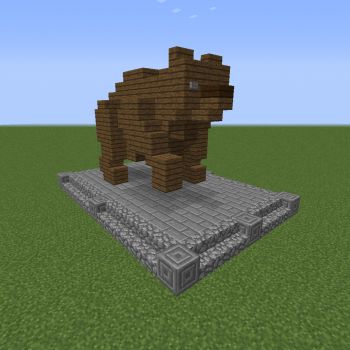 https://www.grabcraft.com/minecraft/grizzly-bear/wild-animals-1 Minecraft Animal Sculpture, Minecraft Bear Build, Minecraft Bear Statue, Minecraft Lobby Ideas, Bear Minecraft, Minecraft Creatures, Minecraft Castle Blueprints, Minecraft Statues, Lobby Ideas