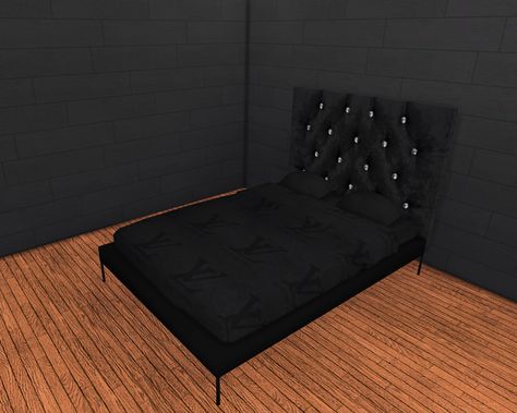 Luxe Bedroom Stuff | Patreon Sims 4 Cc Urban Furniture, Modern Bedroom Interior Design Ideas, Table Top Mirror, Designer Beds, Sims 4 Beds, Black Bed Set, Black Couches, Bedroom Stuff, Cc Furniture