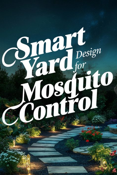 Smart yard design with pathway lighting at night to control mosquitoes. Backyard Mosquito Control, Mosquito Yard Spray, Back Garden Landscaping, Diy Mosquito Repellent, Mosquito Repelling, Landscape Design Ideas, Backyard Parties, Natural Mosquito Repellant, Kill Mosquitos