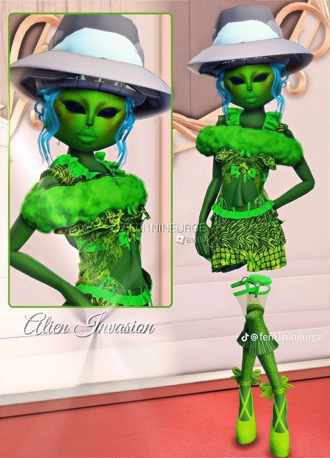 Dress To Impress From Another Planet, Dti Hacks, Dti Ideas, Dti Fits, Alien Invasion, Dti Outfits, Blonde Hair Inspiration, Roblox Codes, Art Reference Photos