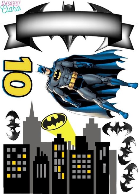 Batman Cake Topper Printable, Batman Topper, Birthday Party Paper Decorations, Batman Free, Batman Cake Topper, Cake Pic, Batman Diy, Spiderman Cake Topper, Happy Birthday Papa