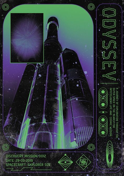 Desain Buklet, Graphic Poster Art, 카드 디자인, Graphic Design Fun, Purple And Green, Graphic Design Poster, Retro Futurism, Graphic Design Posters, Album Art