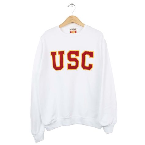 Usc Sweatshirt, Sports Clothes, Usc Trojans, Gaming Shirt, Fleece Sweatshirt, Girls Sweaters, White Hoodie, Sweater Fashion, Bookstore