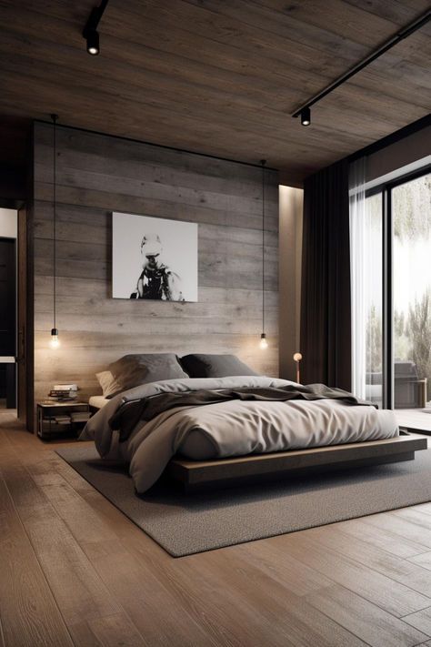 Large Modern Bedroom Ideas, Master Bedrooms Modern Design, Modern House Bedroom, Bedroom Layout Design, Modern Contemporary Bedroom, Modern Rustic Bedrooms, House Bedrooms, Modern Bedroom Design, Bedroom Layouts