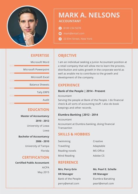 Experienced Accountant Resume Template Resume Format For Experienced, Wordpress Ideas, Accountant Cv, Accounting Templates, Teacher Resume Template Free, Preschool Teacher Resume, Elementary Teacher Resume, Cv Ideas, Accountant Resume